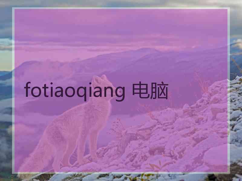 fotiaoqiang 电脑