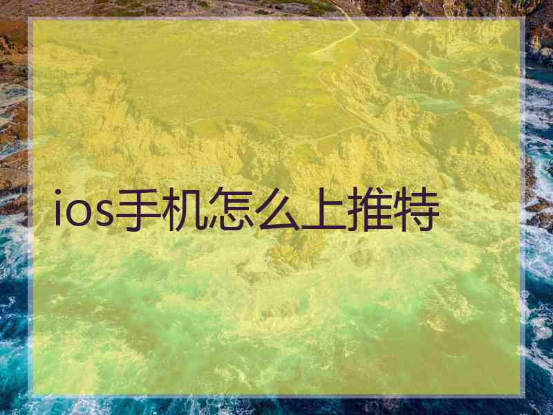 ios手机怎么上推特