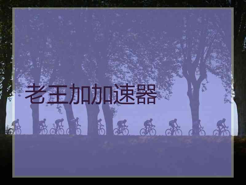 老王加加速器