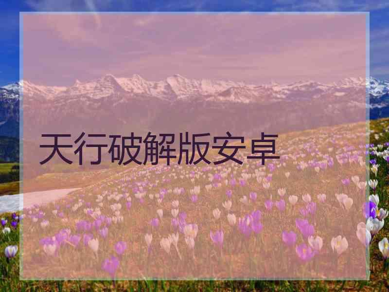天行破解版安卓