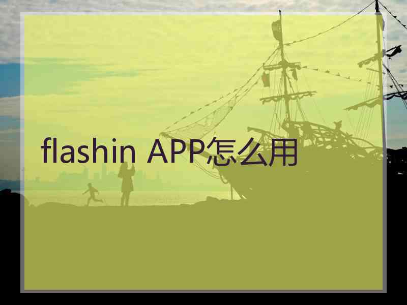 flashin APP怎么用