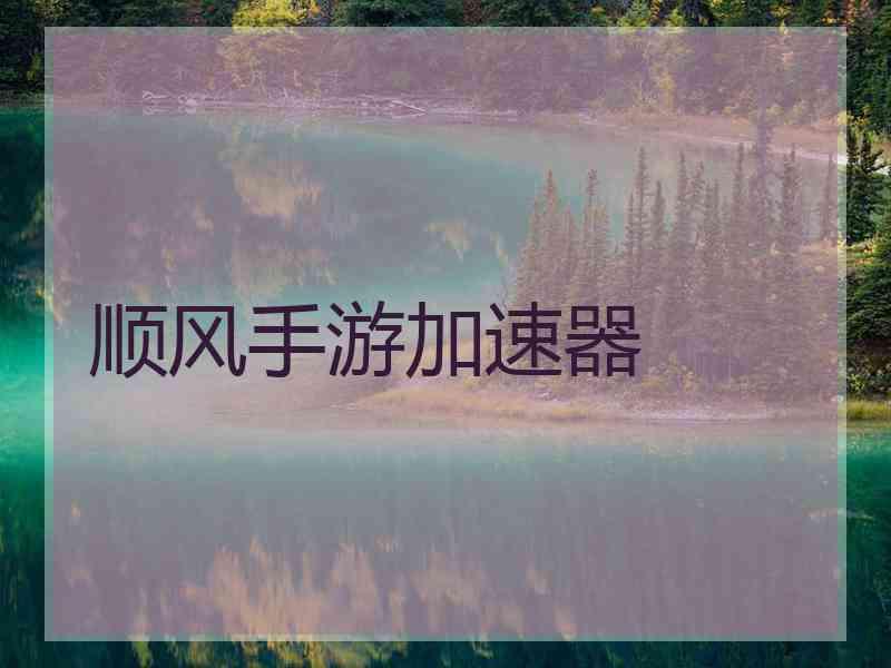 顺风手游加速器