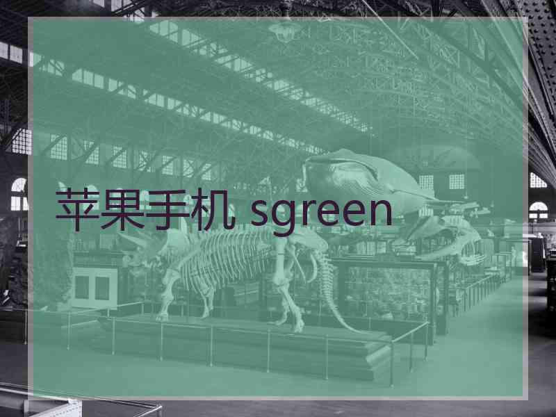 苹果手机 sgreen