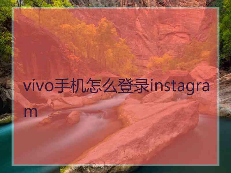 vivo手机怎么登录instagram