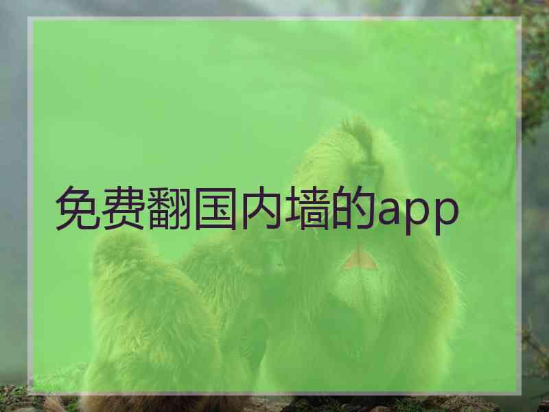 免费翻国内墙的app