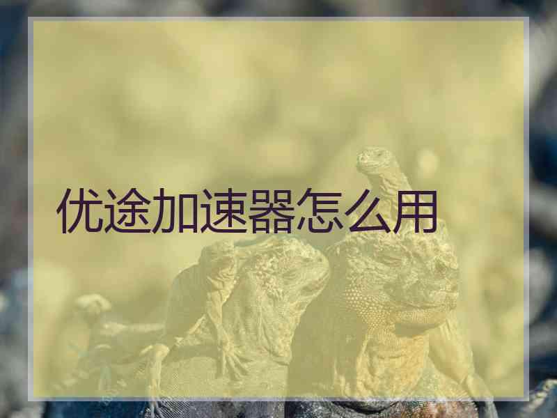 优途加速器怎么用