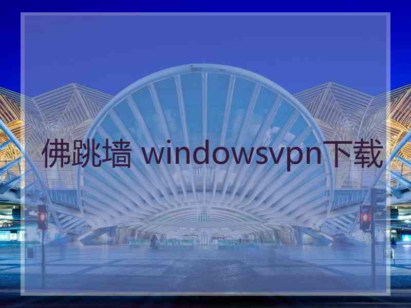 佛跳墙 windowsvpn下载
