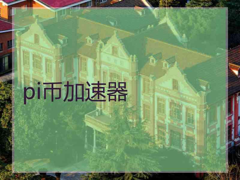 pi币加速器