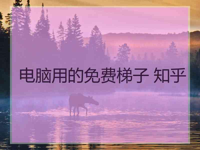 电脑用的免费梯子 知乎