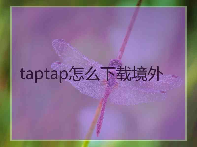 taptap怎么下载境外