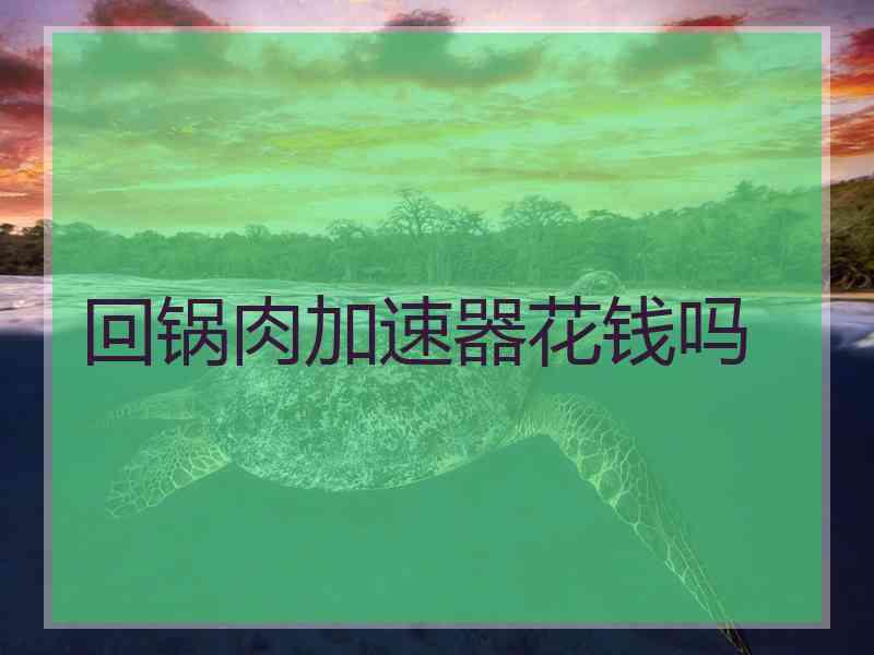 回锅肉加速器花钱吗