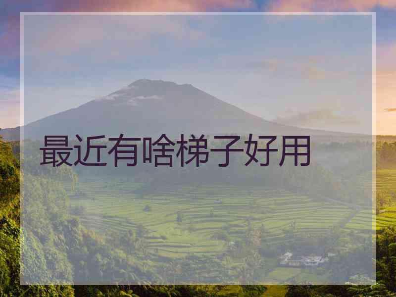 最近有啥梯子好用