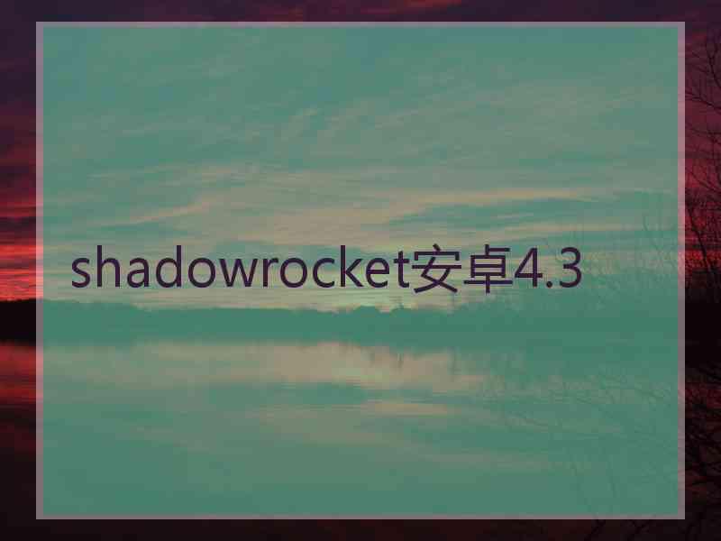 shadowrocket安卓4.3