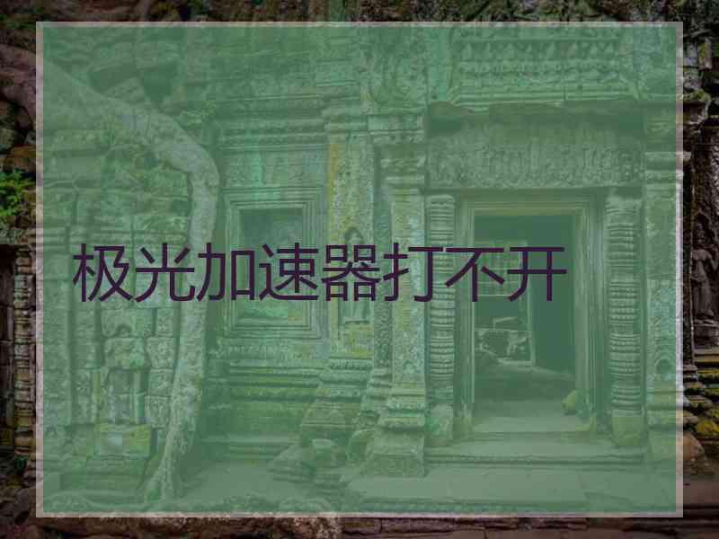 极光加速器打不开