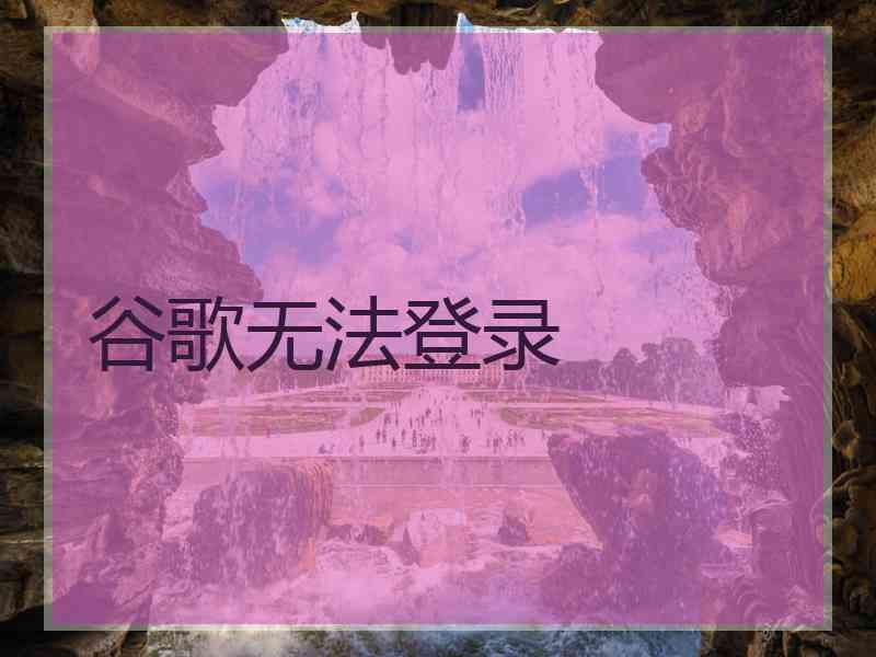 谷歌无法登录