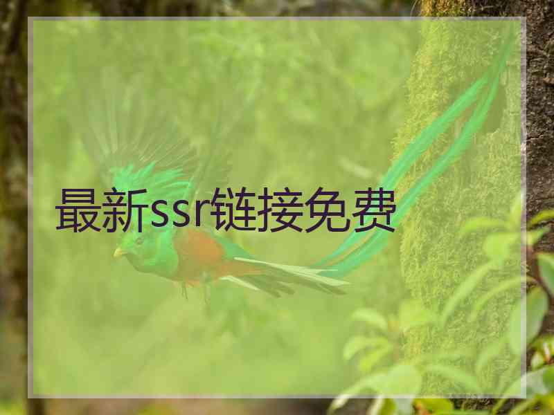 最新ssr链接免费