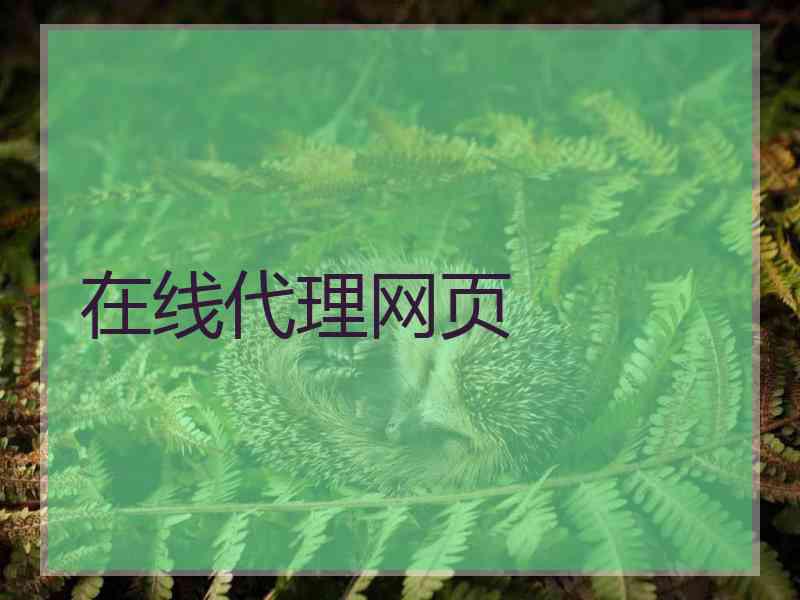 在线代理网页