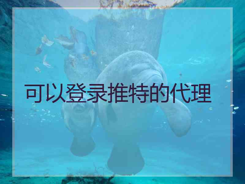 可以登录推特的代理