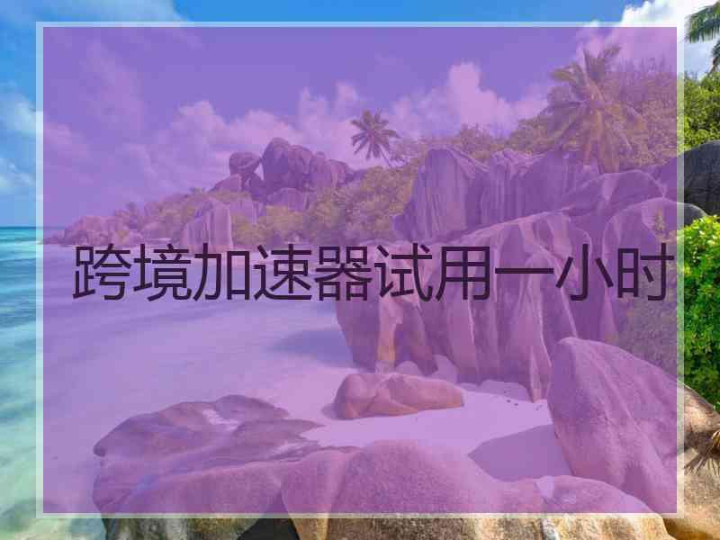 跨境加速器试用一小时