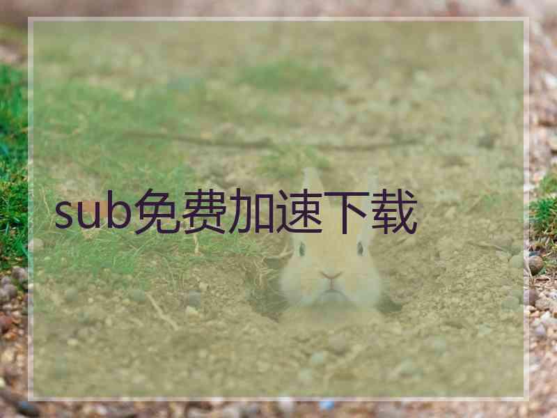 sub免费加速下载