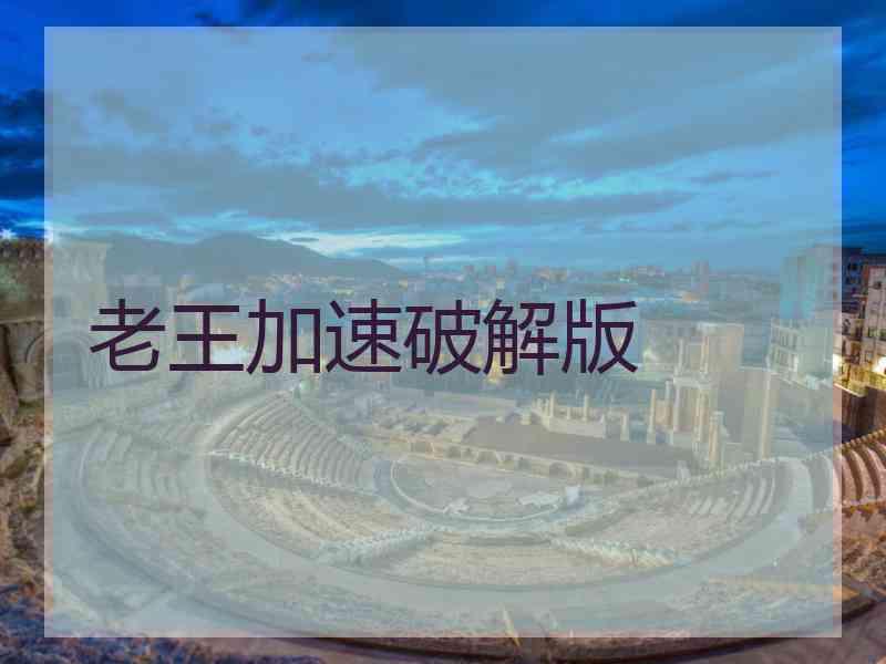 老王加速破解版