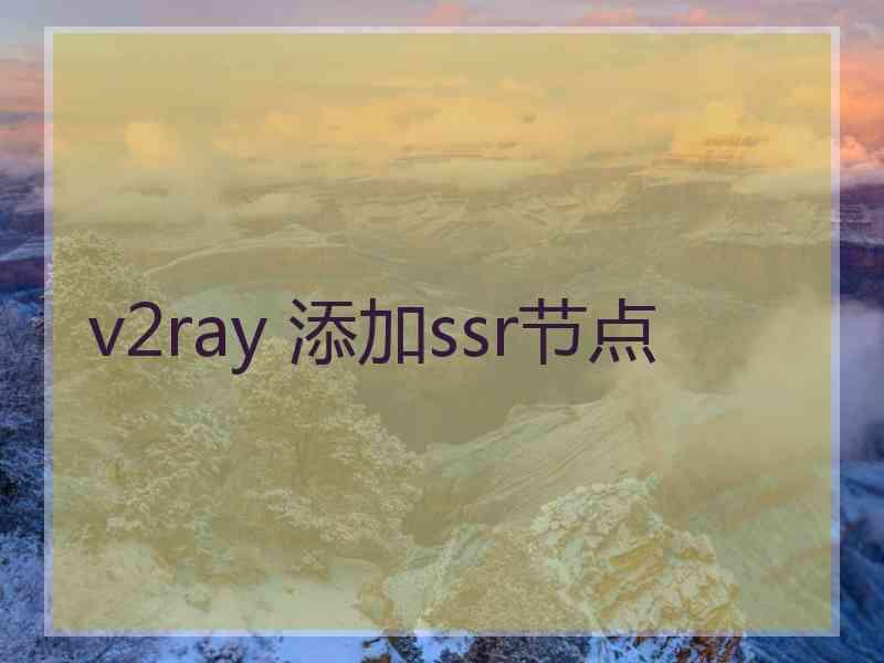 v2ray 添加ssr节点